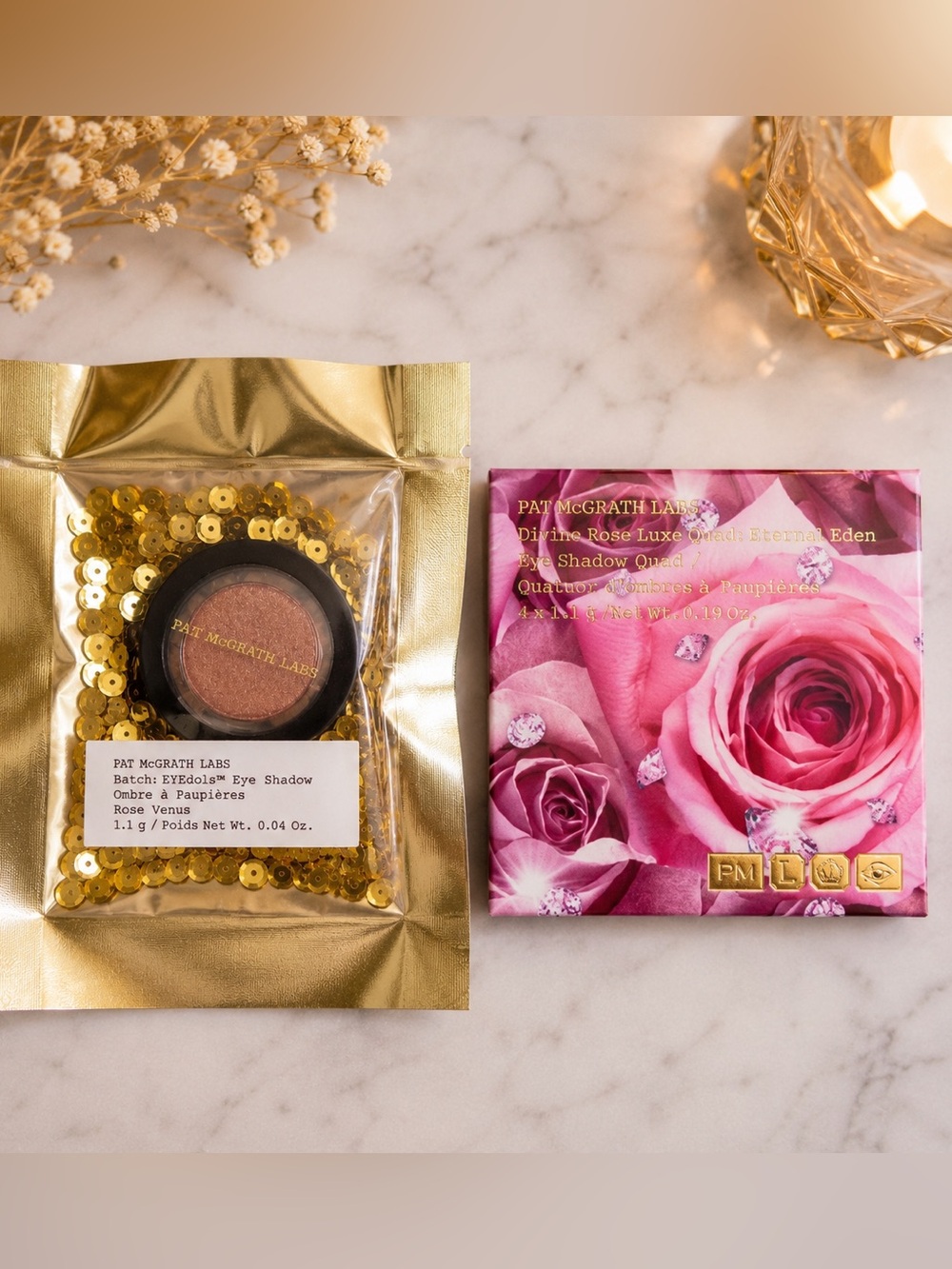 Pat McGrath Divine Rose Luxe Quad + Rose Venus Eyeshadow Bundle NEW